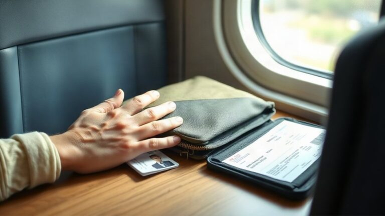Cartão de cidadão e bilhete de viagem preparados para uma viagem para Espanha