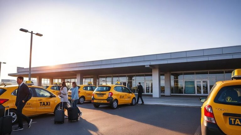 Filas de táxis à porta do aeroporto de Lisboa